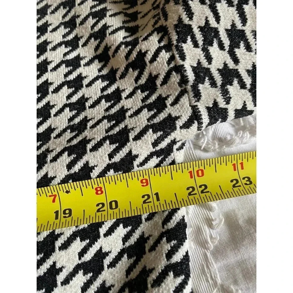 ZARA Houndstooth Coat Women’s Small Long Viscose Blend - Picture 8 of 9